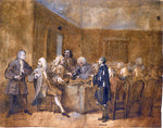 The Gaols Committee (sketch), vintage artwork by William Hogarth, 12x8" (A4) Poster