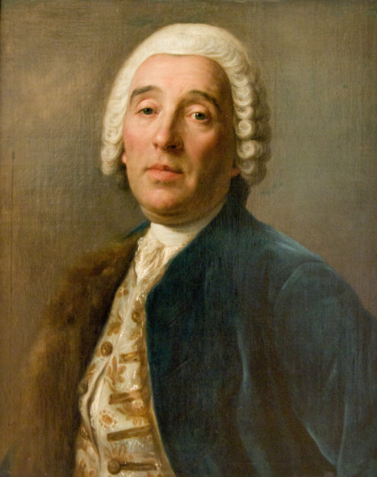 Portrait of Architect Francesco Bartolomeo Rastrelli, vintage artwork by Pietro Antonio Rotari, 12x8" (A4) Poster