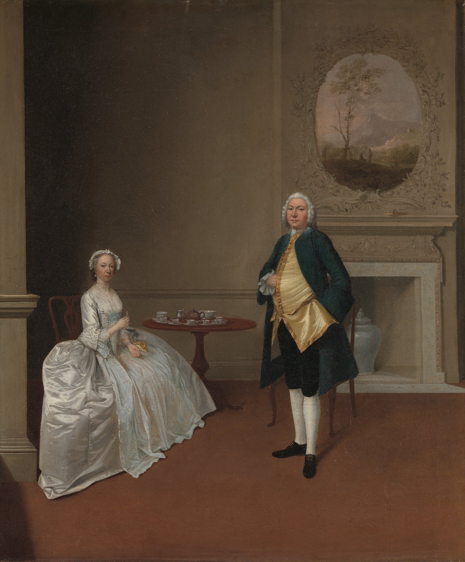 Mr. and Mrs. Hill, vintage artwork by Arthur Devis, 12x8" (A4) Poster