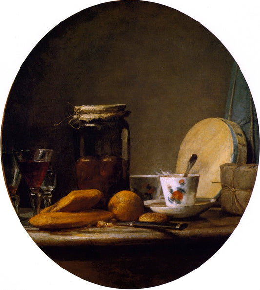 The Jar of Apricots, vintage artwork by Jean-Baptiste-Simeon Chardin, 12x8" (A4) Poster