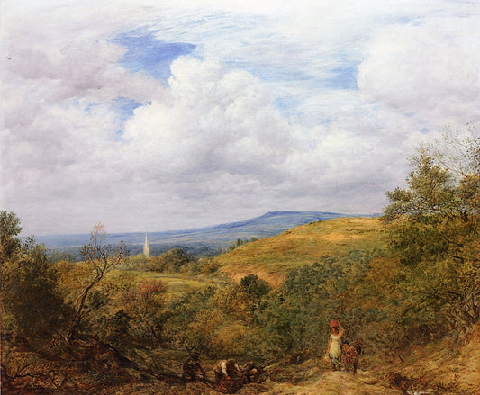 The North Downs, Surrey, vintage artwork by John Linnell, A3 (16x12") Poster Print