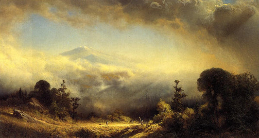 Mounts Madison and Adams near Gorham, New Hampshire, vintage artwork by James Fairman, 12x8" (A4) Poster