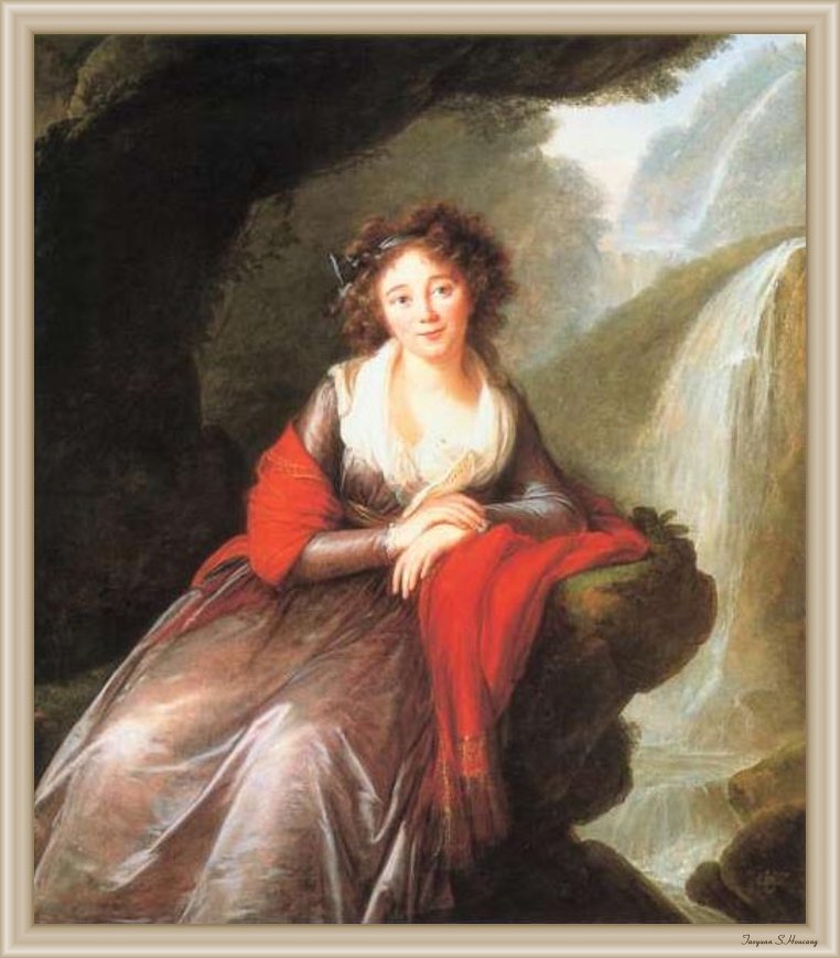 Comtesse Anna Potocka, vintage artwork by Élisabeth Vigee-Lebrun, 12x8" (A4) Poster