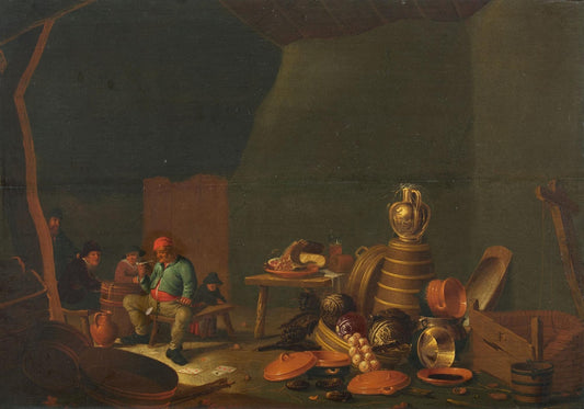 Rustic Interior, vintage artwork by Jan Andrianensz. van Staveren, 12x8" (A4) Poster