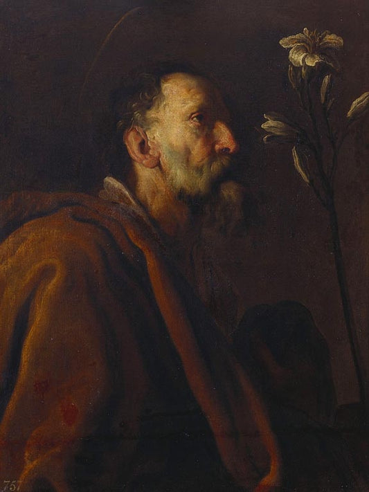 An Old Male Saint, vintage artwork by Domenico Fetti, 12x8" (A4) Poster