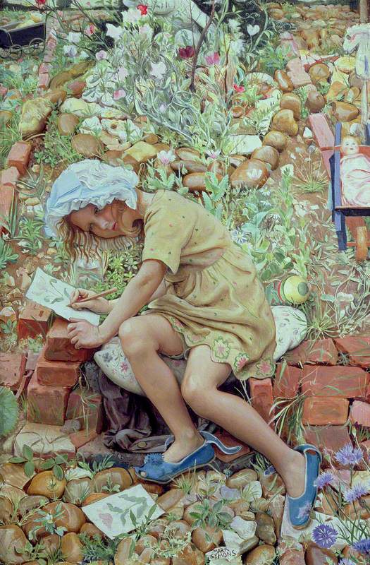 Molly in the Garden by Mark Lancelot Symons,16x12(A3) Poster