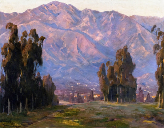 Afternoon Glow, Altadena, vintage artwork by Jean Mannheim, 12x8" (A4) Poster