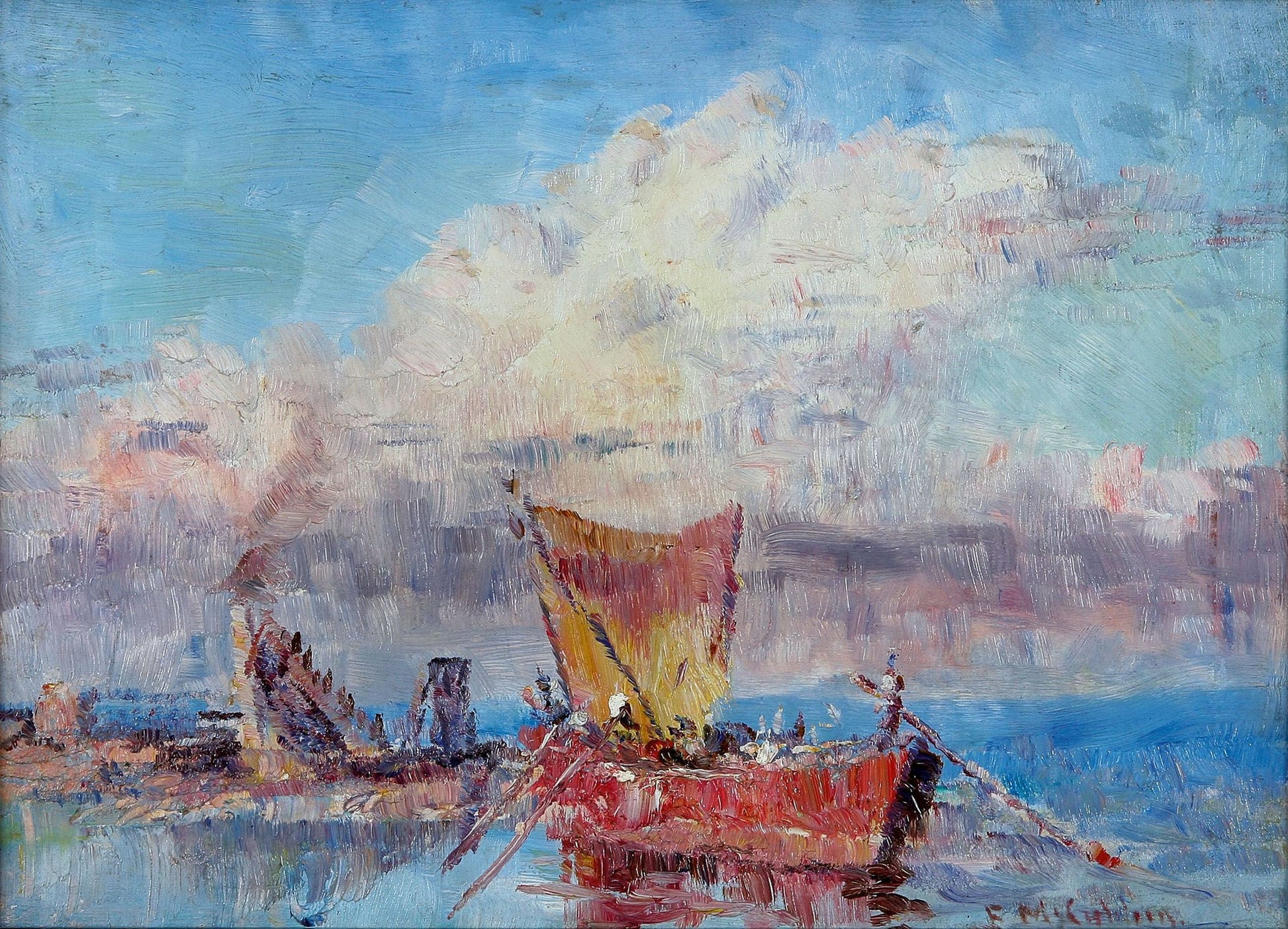 At Colombo, vintage artwork by Frederick McCubbin, 12x8" (A4) Poster