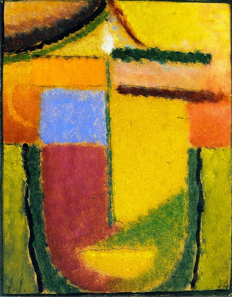 Abstract Head: In Full Maturity, vintage artwork by Alexei von Jawlensky, 12x8" (A4) Poster