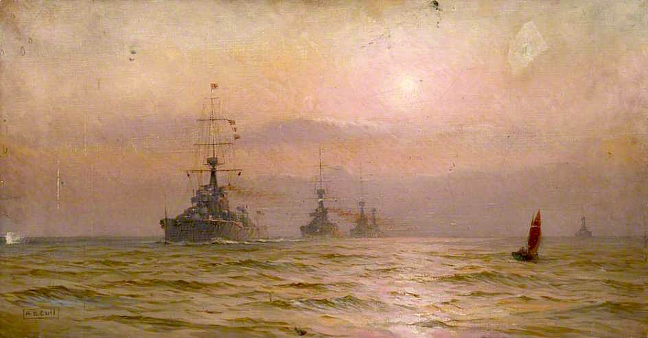 e Home Fleet, 1912–1914 by Alma Claude Burlton (A.B.) Cull,16x12(A3) Poster