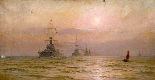 e Home Fleet, 1912–1914 by Alma Claude Burlton (A.B.) Cull,16x12(A3) Poster