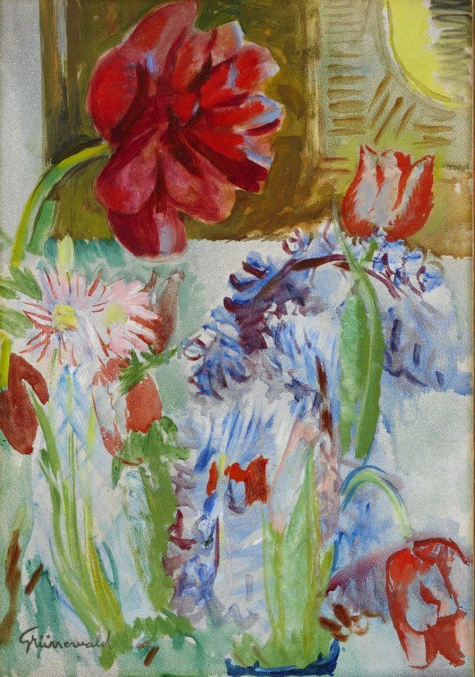 Still life with Amaryllis by Isaac Grünewald,16x12(A3) Poster