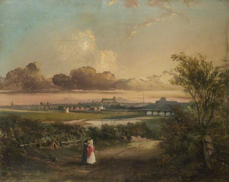 Carlisle, Cumbria, vintage artwork by Thomas Miles Richardson, Sr., 12x8" (A4) Poster