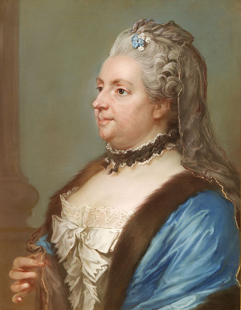 Portrait of Catharina Charlotta Ribbing, vintage artwork by Gustaf Lundberg, 12x8" (A4) Poster