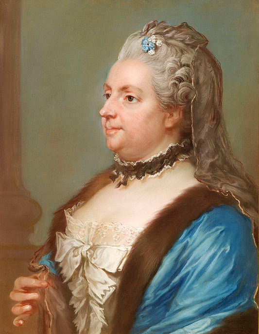 Portrait of Catharina Charlotta Ribbing, vintage artwork by Gustaf Lundberg, 12x8" (A4) Poster