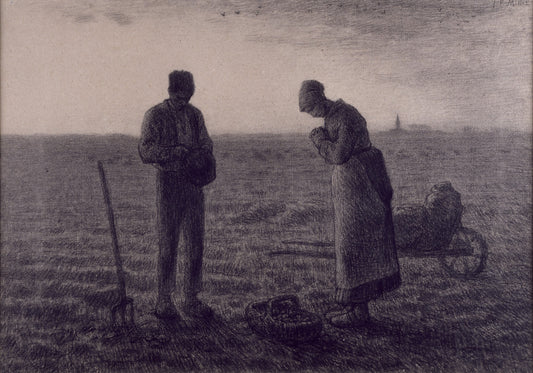 The Angelus, vintage artwork by Jean-François Millet, A3 (16x12") Poster Print