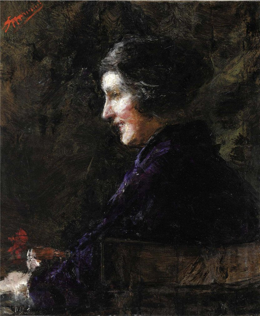 Delia, vintage artwork by Antonio Mancini, 12x8" (A4) Poster