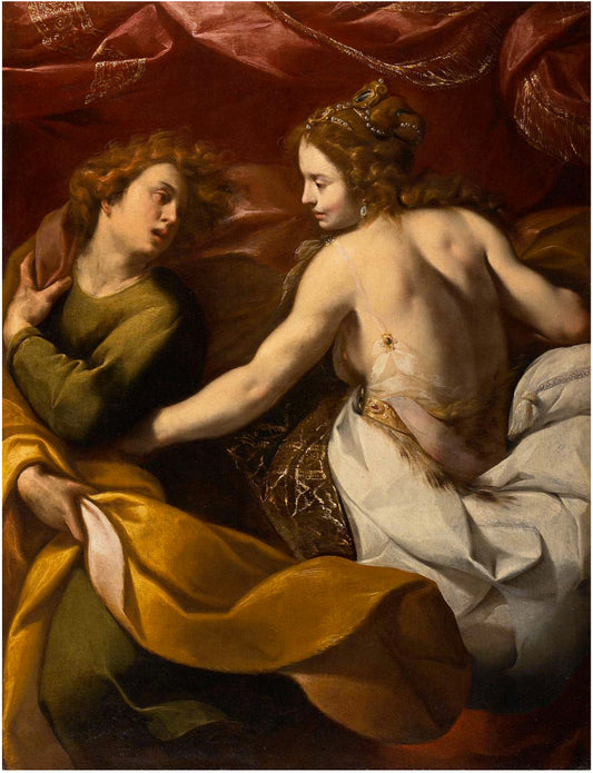 Joseph and the Wife of Potiphar, vintage artwork by Carlo Francesco Nuvolone, 12x8" (A4) Poster