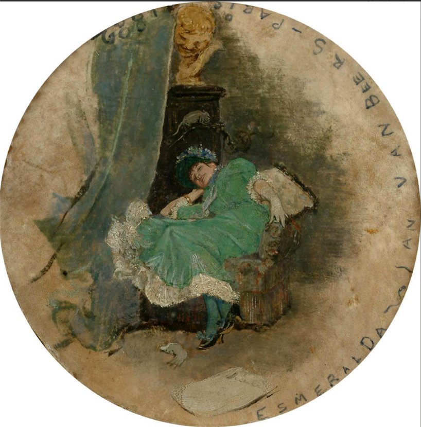 Esmeralda, vintage artwork by Jan van Beers, 12x8" (A4) Poster