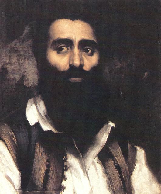 Portrait of Nikola Šubić Zrinski, vintage artwork by Viktor Madarász, 12x8" (A4) Poster