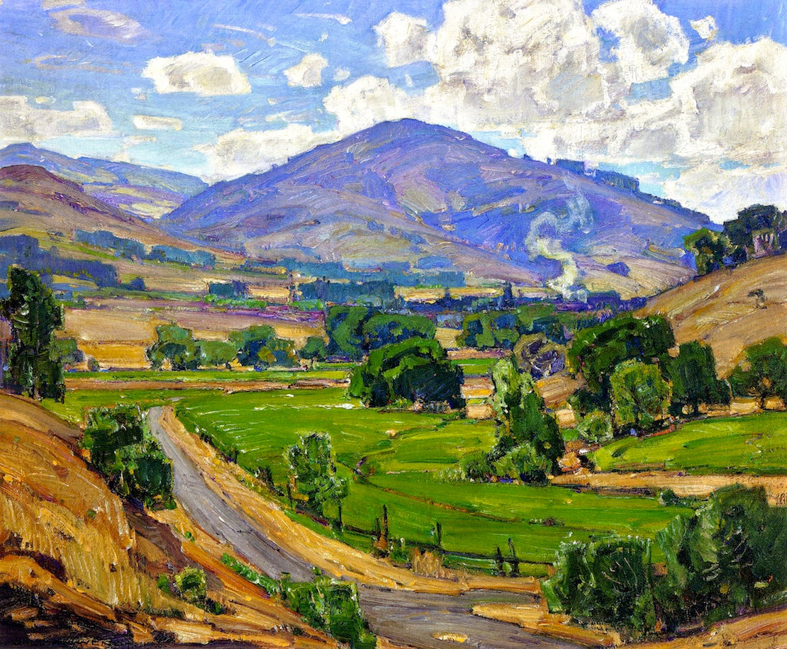 Advancing Clouds by William Wendt,A3(16x12")Poster