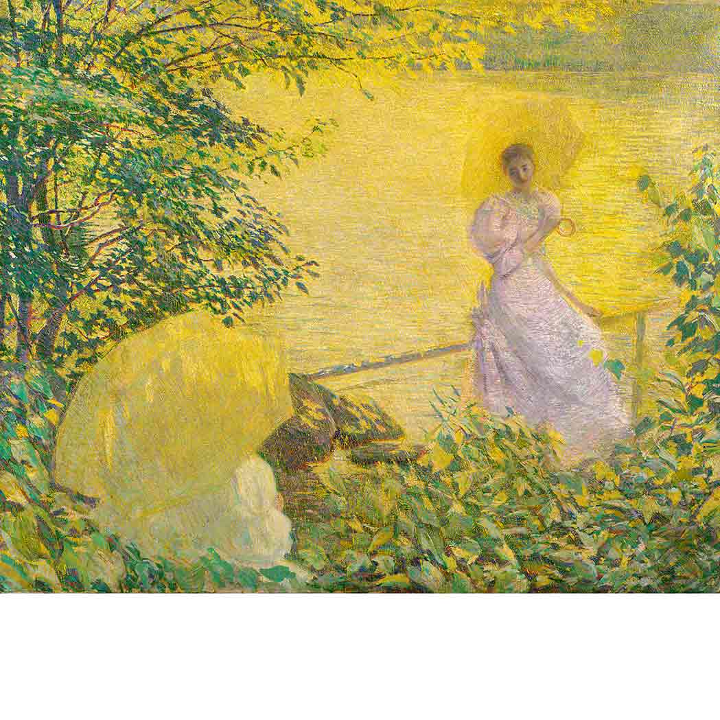 A Summer Visit (Matunuck, Rhode Island), vintage artwork by Philip Leslie Hale, 12x8" (A4) Poster