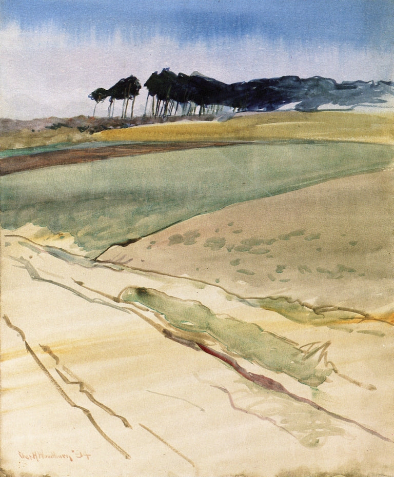 Dutch Road, vintage artwork by Charles H. Woodbury, 12x8" (A4) Poster