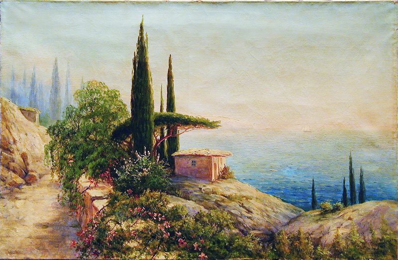 Crimean Landscape, vintage artwork by Gavriil Kondratenko, 12x8" (A4) Poster