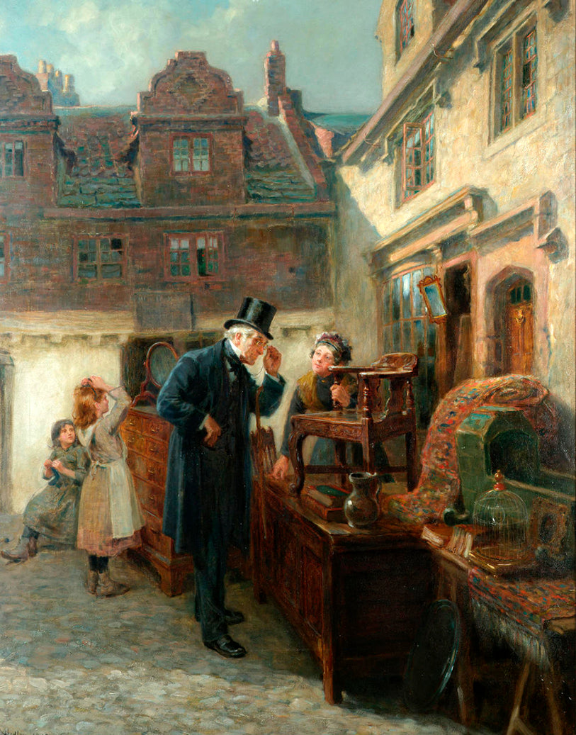 Real Antique, vintage artwork by Ralph Hedley, 12x8" (A4) Poster