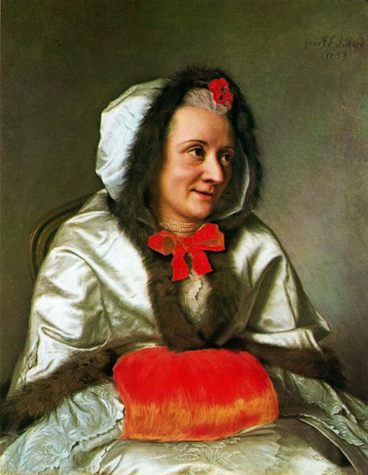 Madame Francois Tronchin, vintage artwork by Jean-Étienne Liotard, 12x8" (A4) Poster