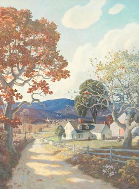 Sweet Land of Liberty, vintage artwork by Newell Convers (N.C.) Wyeth, 12x8" (A4) Poster