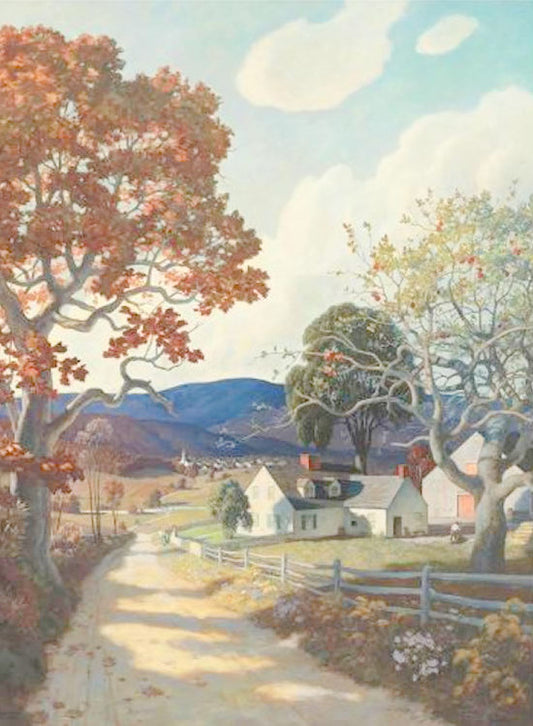 Sweet Land of Liberty, vintage artwork by Newell Convers (N.C.) Wyeth, 12x8" (A4) Poster