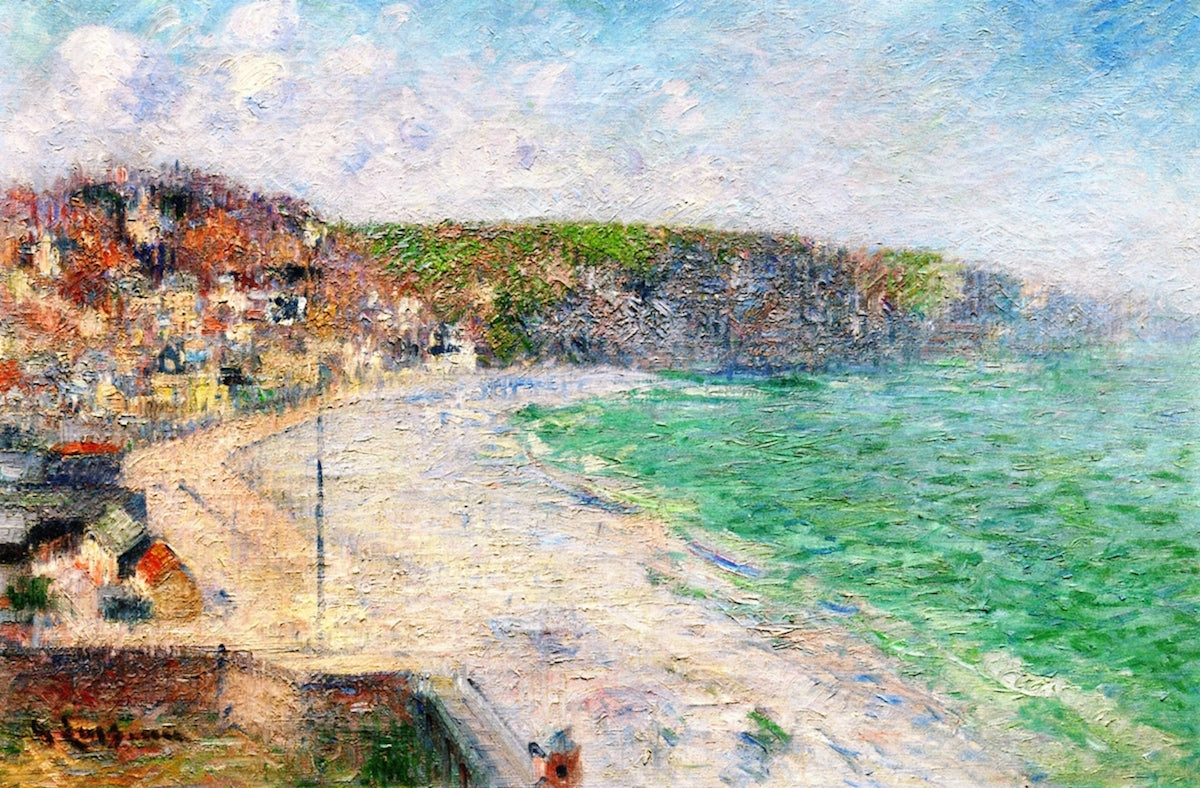 The Beach and Cliffs at Fecamp by Gustave Loiseau,A3(16x12")Poster