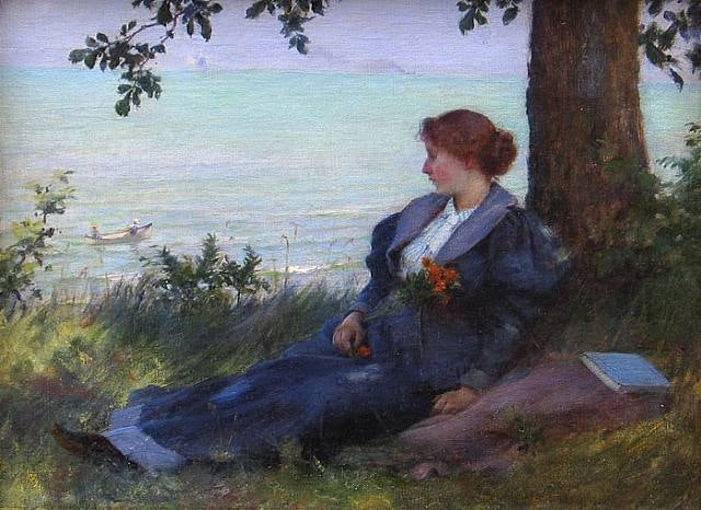 An Afternoon Respite by Charles Courtney Curran,A3(16x12")Poster