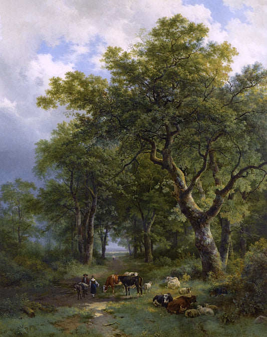 A Wooded Path, vintage artwork by Barend Cornelis Koekkoek, A3 (16x12") Poster Print