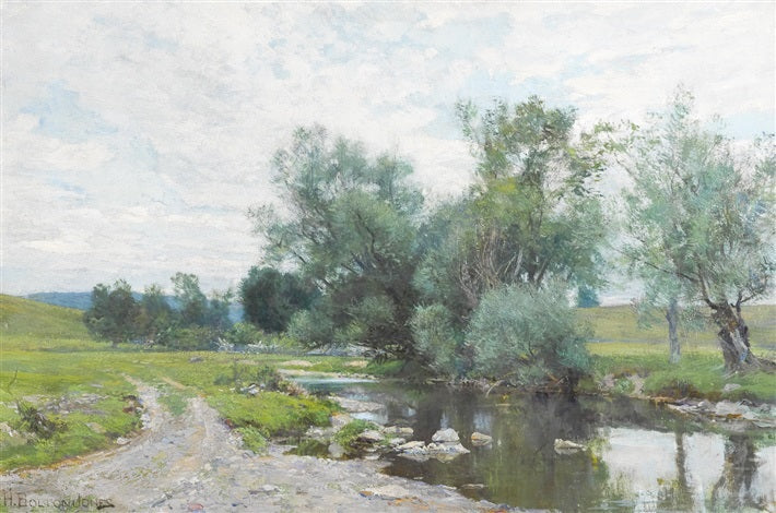 On the Green River, vintage artwork by Hugh Bolton Jones, 12x8" (A4) Poster