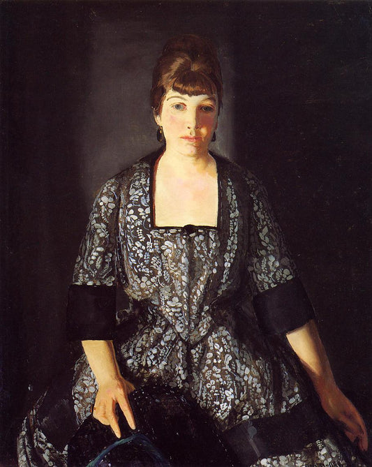 Emma in the Black Print, vintage artwork by George Wesley Bellows, 12x8" (A4) Poster