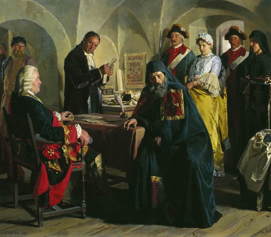 Princess Praskovia Yusupoff before Taking the Veil, vintage artwork by Nikolai Vasilevich Nevrev, 12x8" (A4) Poster