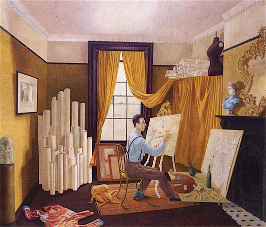 Edward Bawden Working in His Sstudio by Eric Ravilious,16x12(A3) Poster