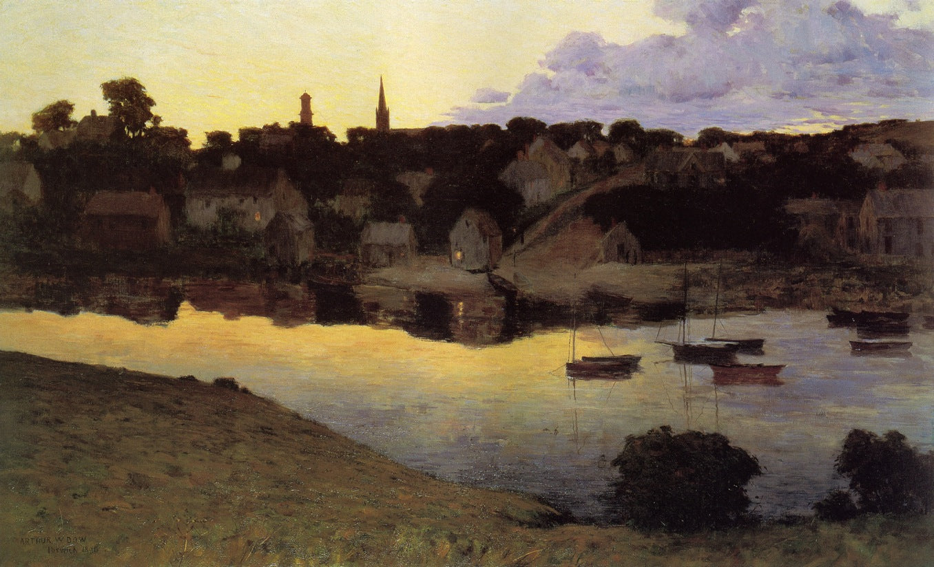Ipswich at Dusk, vintage artwork by Arthur Wesley Dow, 12x8" (A4) Poster