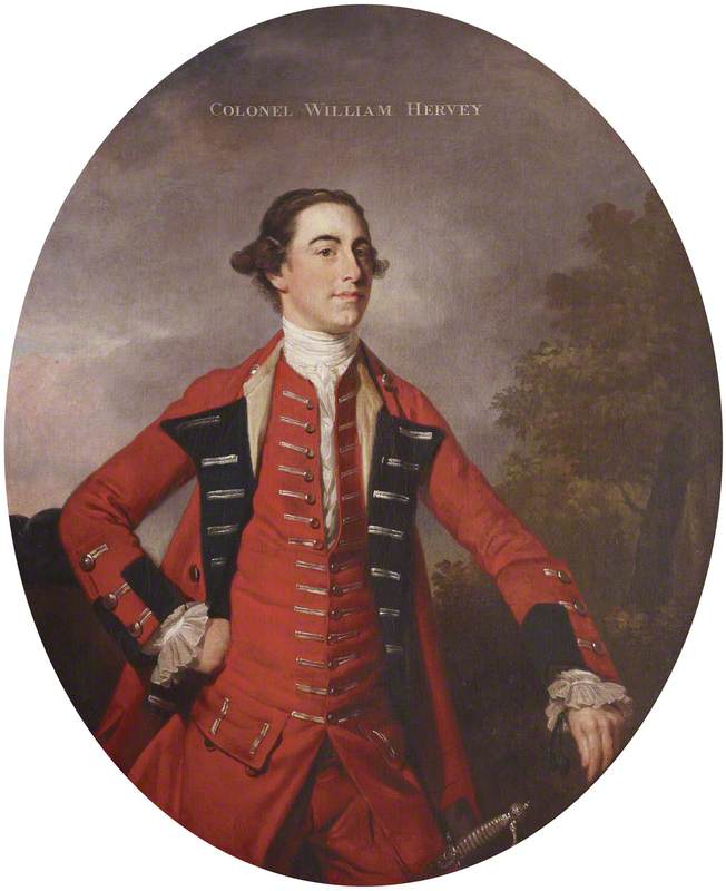General The Honourable William Hervey, vintage artwork by Johann Zoffany, 12x8" (A4) Poster