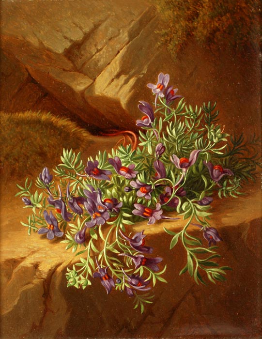 Floral still life, vintage artwork by Joseph Schuster, A3 (16x12") Poster Print
