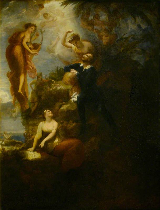 The Vision of Shakespeare, vintage artwork by Henry Howard, 12x8" (A4) Poster