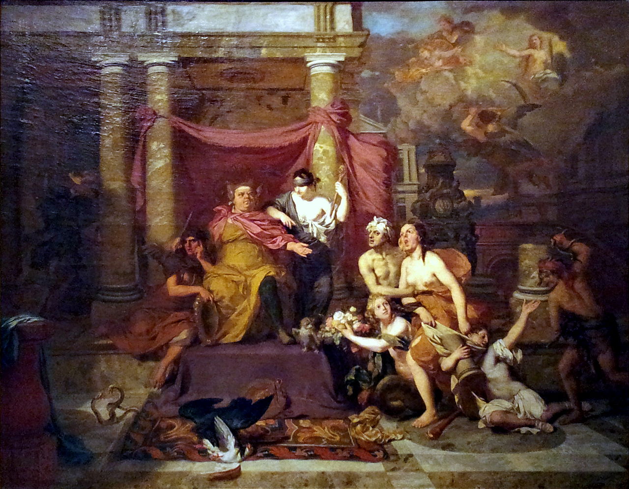 The Judgement of Foolishness, vintage artwork by Gerard de Lairesse, 12x8" (A4) Poster