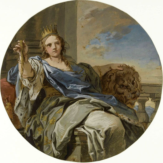 Allegory of Generosity, vintage artwork by Carle van Loo, 12x8" (A4) Poster