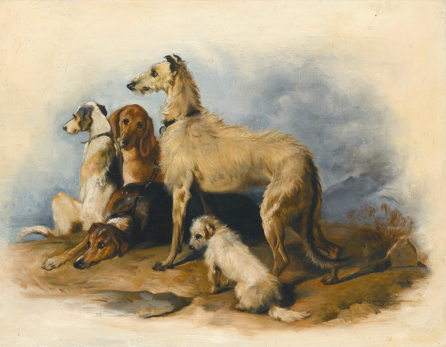 Highland Dogs, vintage artwork by Sir Edwin Landseer, A3 (16x12") Poster Print
