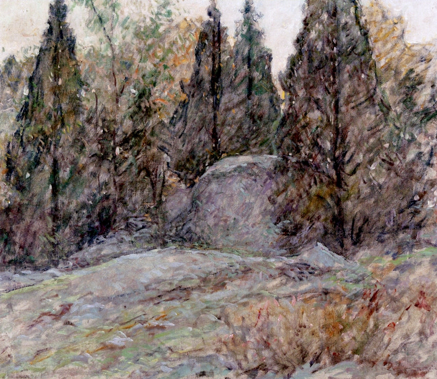 Red Cedars and Rocks by Robert Lewis Reid,A3(16x12")Poster
