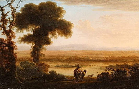 Southern River Landscape, vintage artwork by Herman van Swanevelt, 12x8" (A4) Poster