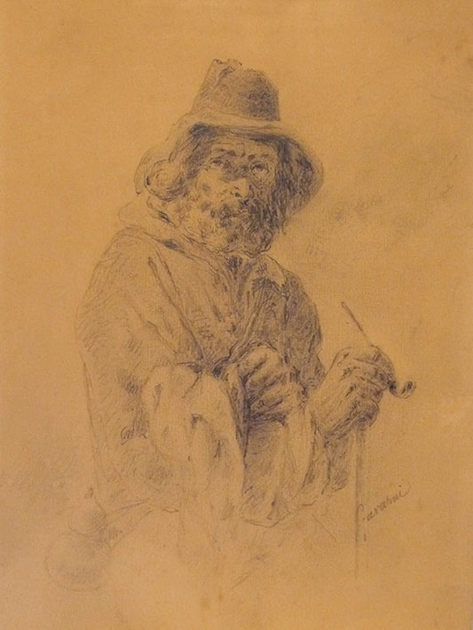 Un vieux philosophe, vintage artwork by Paul Gavarni, A3 (16x12") Poster Print