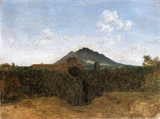 Civita Castellana and Mount Soracte, vintage artwork by Jean-Baptiste-Camille Corot, A3 (16x12") Poster Print